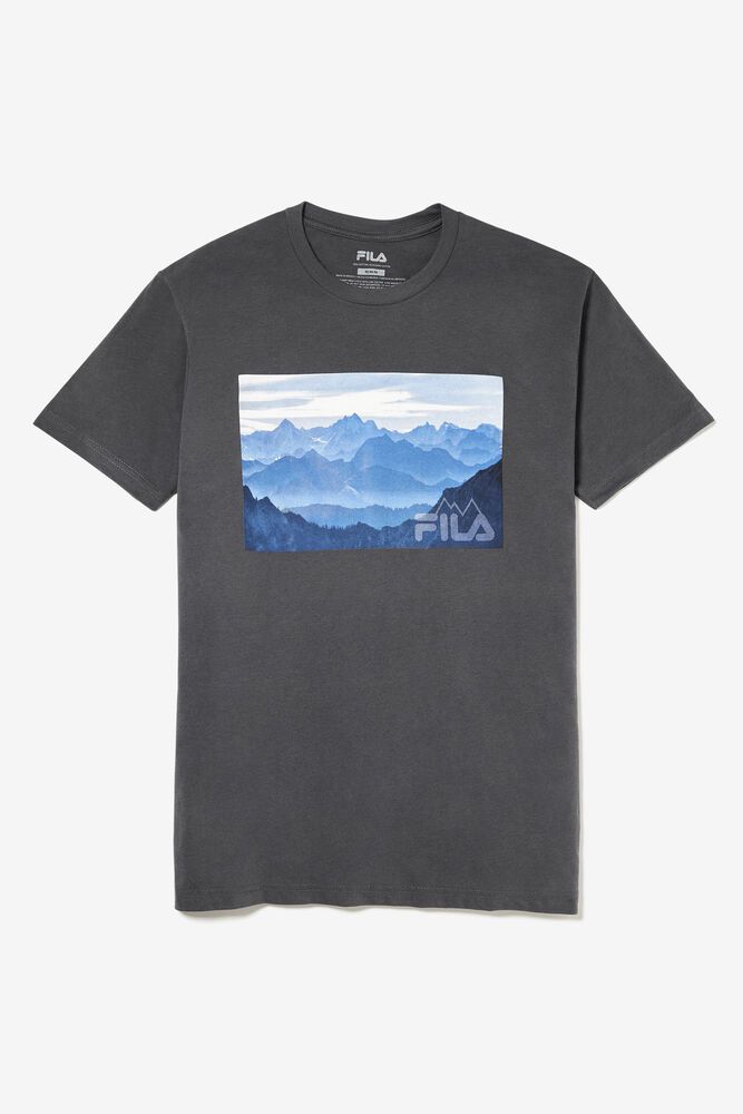 Fila Mountain Vista T-Shirt Grey - Mens - 31680RVJW